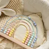 Wooden Abacus Montessori toys for kid Arithmetic Calculation Learning Educational Toy for Baby Wooden Bead Abacus Accessories 5