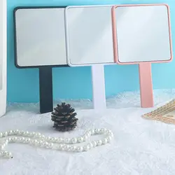 Eyelash Extension Handheld Makeup Mirror Square Makeup Vanity Mirror with Handle Hand Mirror SPA Salon Compact Mirrors