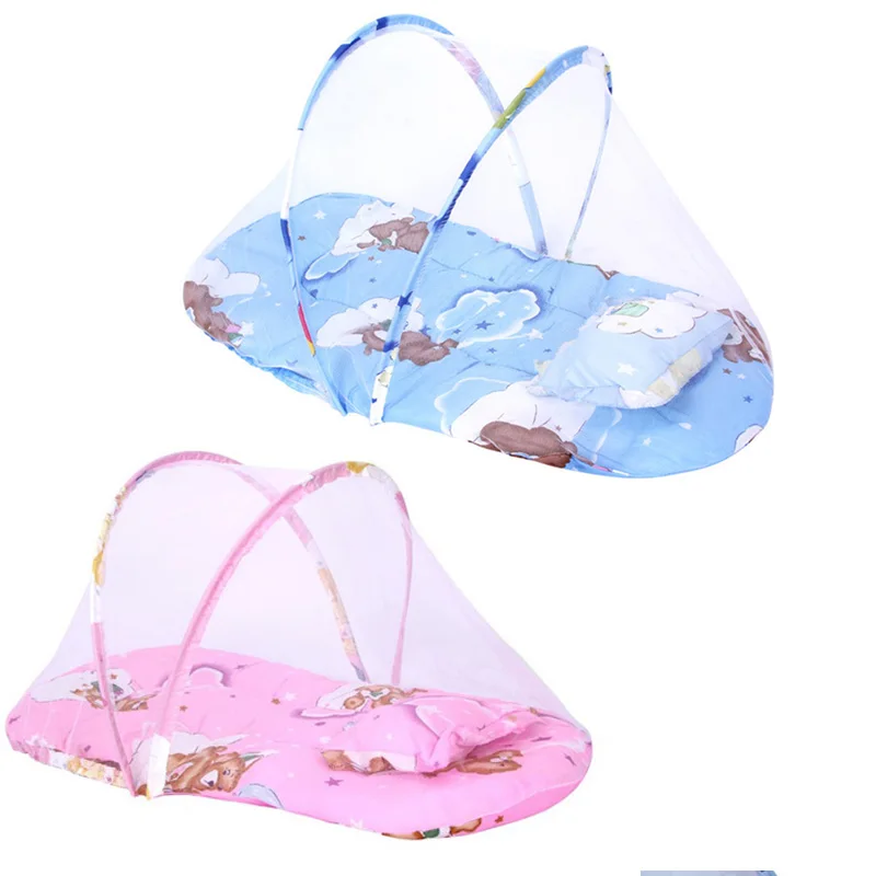 

Baby Bed Mosquito Net Foldable Crib Netting Bed Mattress Pillow Newborn Summer Travel Play Tent 0-3 Years Old Sleep Bed Gifts