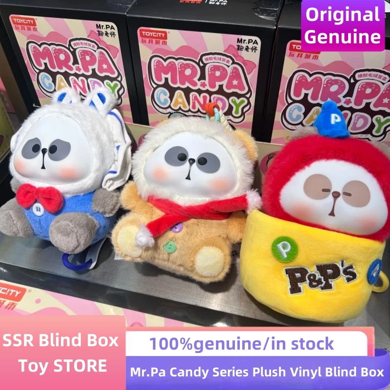 Original Mr.Pa Candy Series Plush Vinyl Blind Box Fluffy Doll Toys