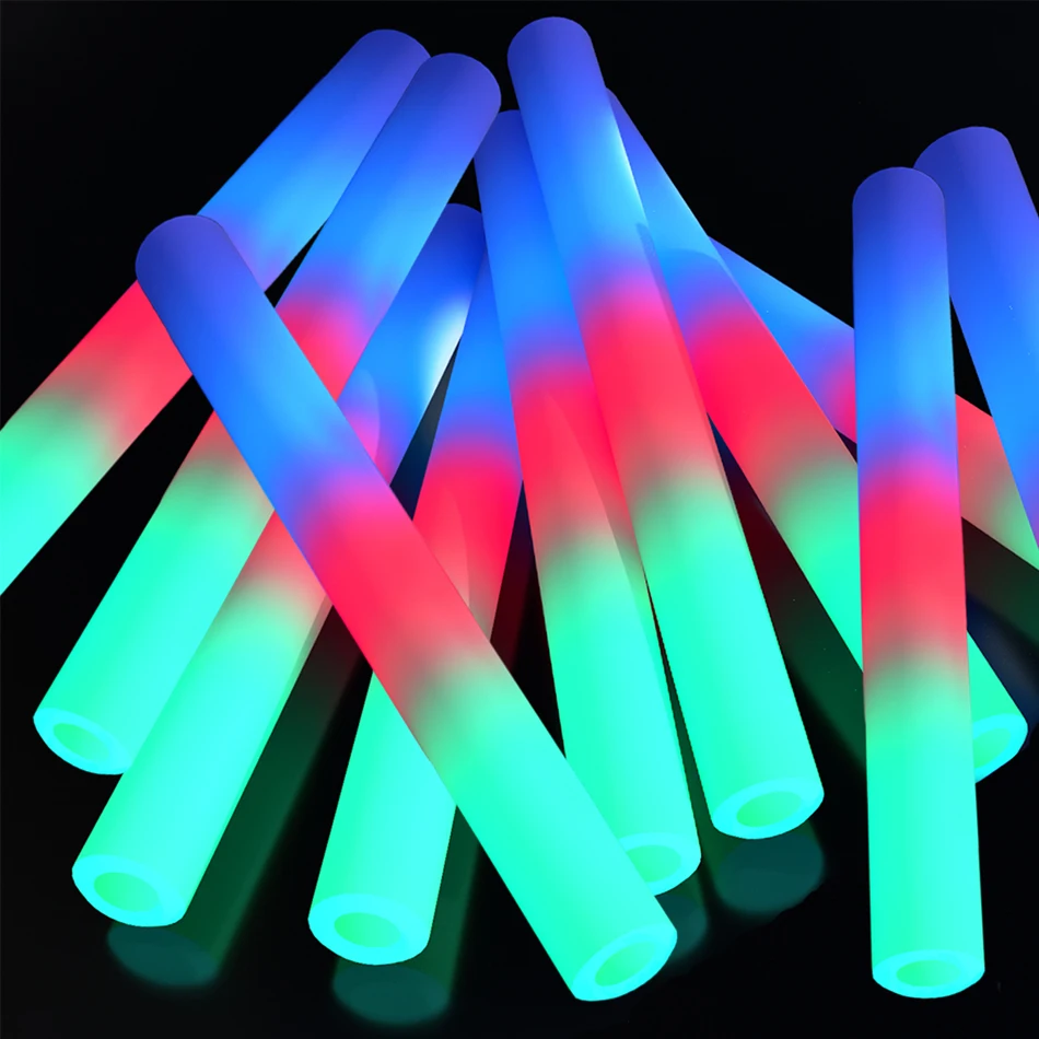12153060PcsFoamGlowSticksBulkColorfulLEDFoamLightStickGlow