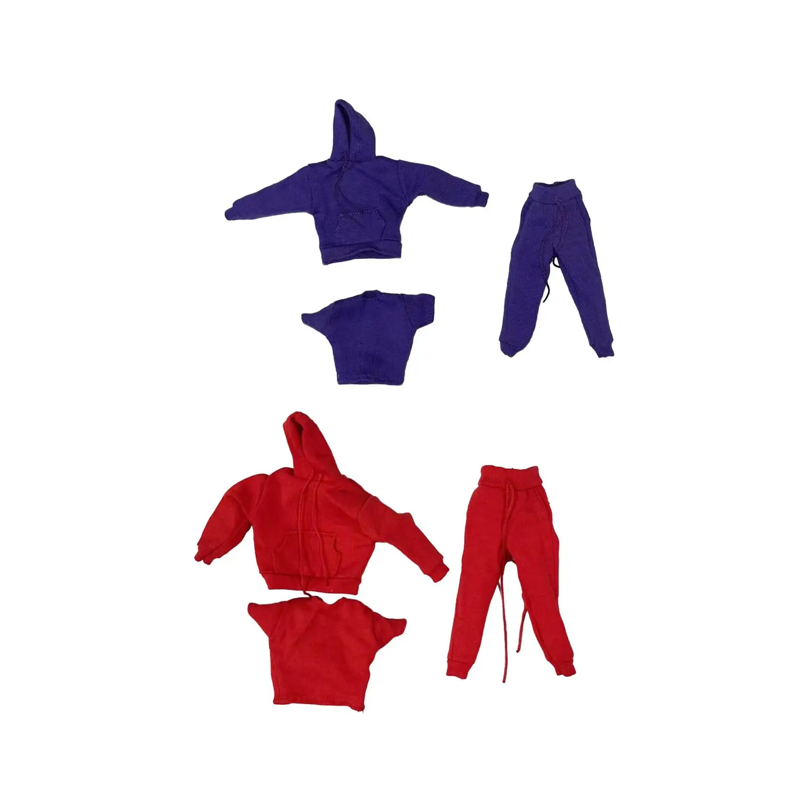 

1/12 Scale Figure Clothes Dollhouse Decoration Doll Trousers Doll Hoodie