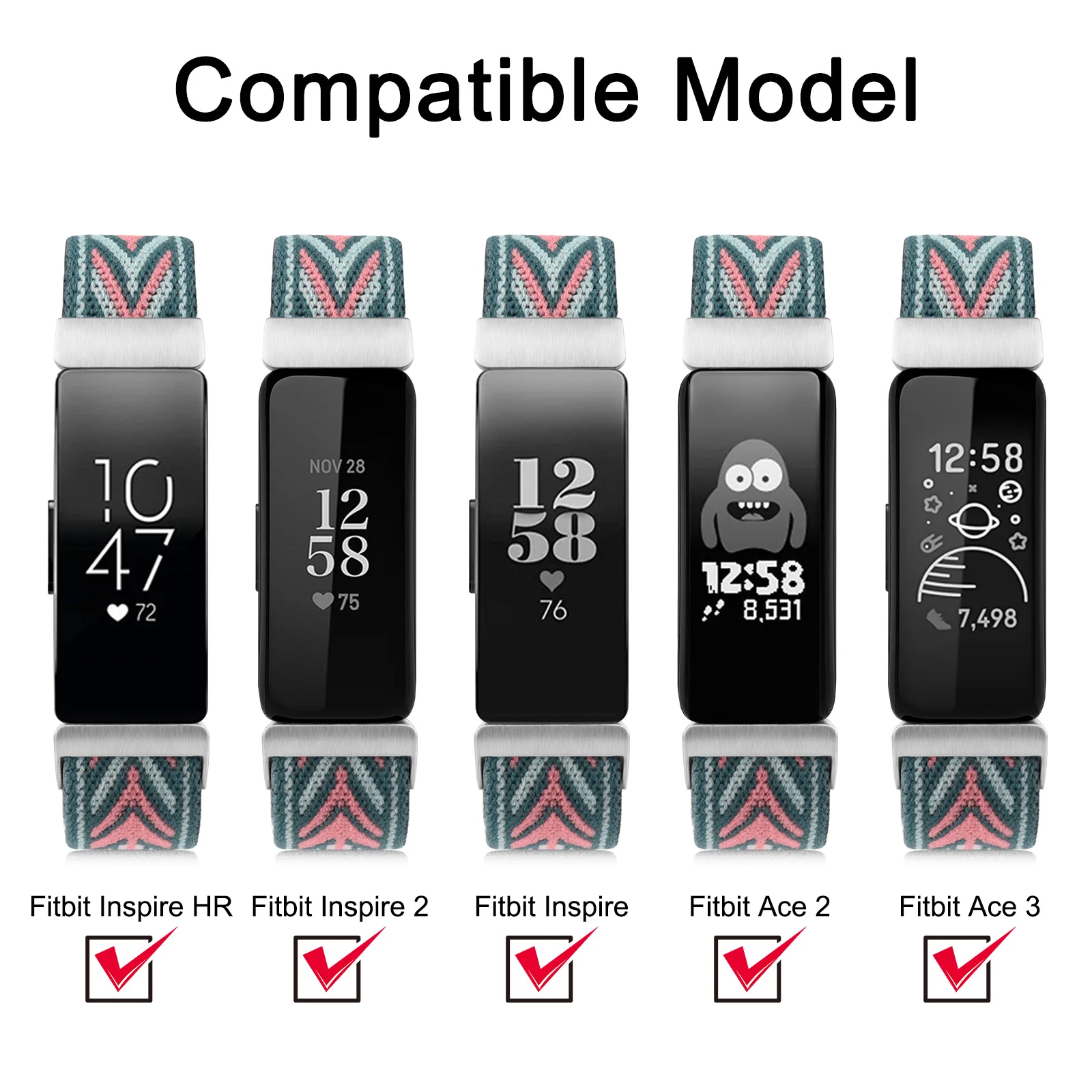 AISPORTS Nylon Band Compatible With Fitbit Inspire 3 Band - View #4