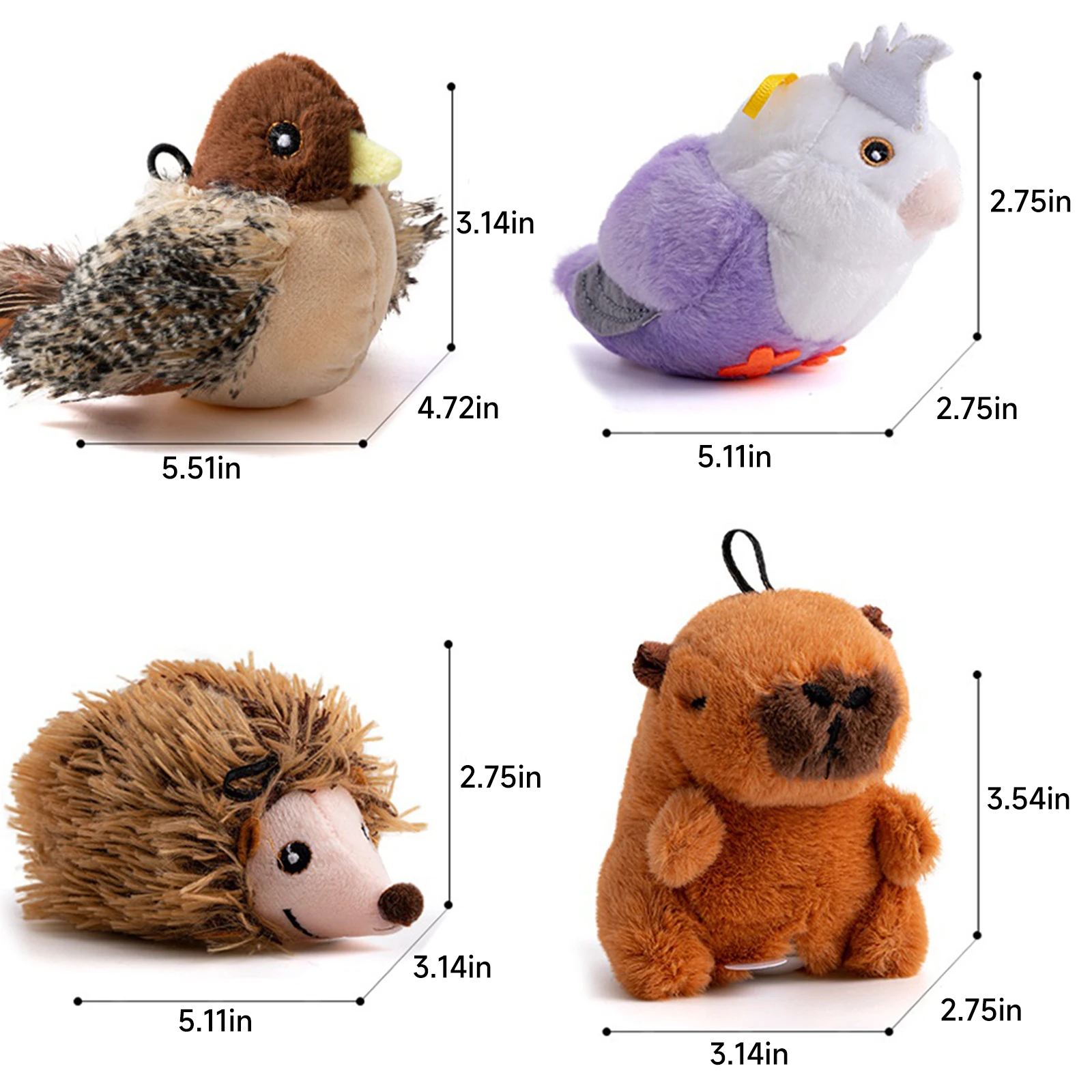 Interactive Cat Toys Simulated Chirping Flapping Bird(no Flying) Melody Chaser Toy For Indoor Cat to Play Exercise Plush Toys