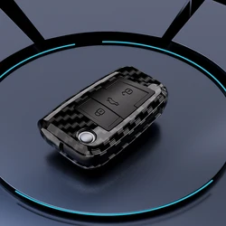 ABS Carbon Fiber Car Key Case Cover (3 Button Carbon)