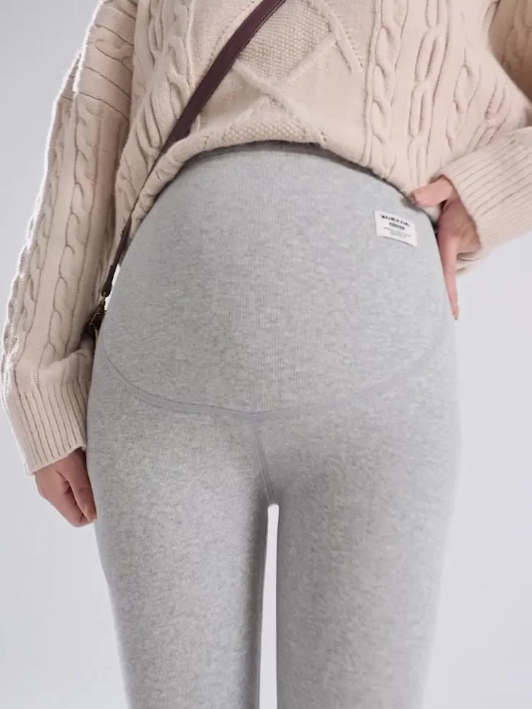 Autumn Winter Thick Warm Plus Velvet Legging for Maternity Slim Fit Pencil Pants for Pregnant Women Casual Youth Pregnancy 3XL