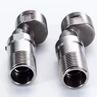 ก๊อกน้ำปรับได้360องศาแบบสกรูที่ทำมุมโค้งงออะแดปเตอร์สำหรับก๊อกน้ำแบบสั้น/ยาวสำหรับห้องครัวห้องน้ำ 2