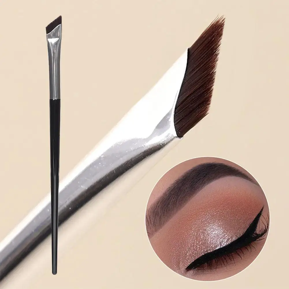 

1PCS Flat Eyebrow Brush Professional Ultra Thin Eye Brow Liner Lying Detail Up Makeup Brushes Silkworms Tools Make V9T2