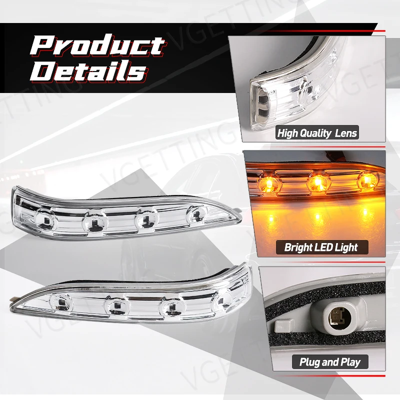 車のサイドライト 用 ヒュンダイ 用 ツーソン IX35 2010-2015 876242S200 876142S200 左右ミラー ウィング ミラーターンシグナル 用ヒュンダイ用ツーソン IX35 2009-2015 876242S200 右バックミラーライトターンシグナル