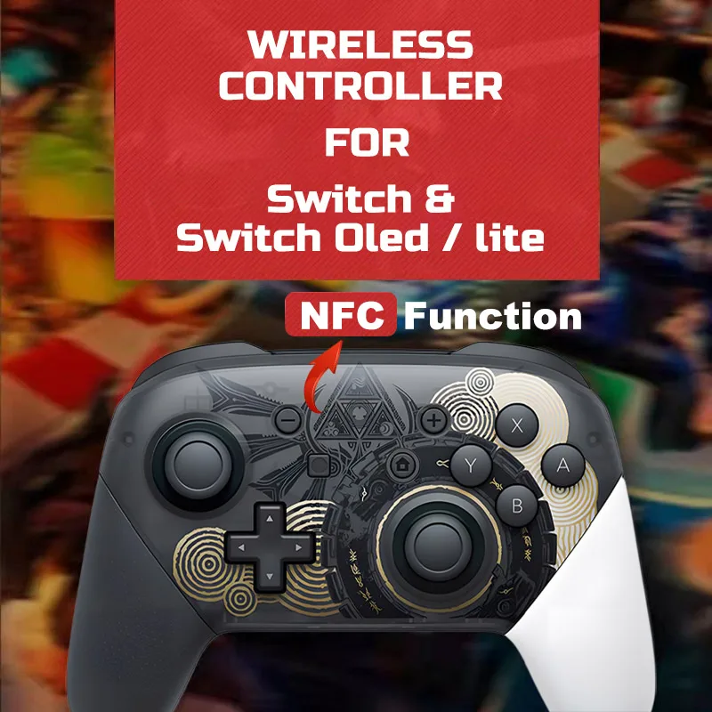 Switch Pro Controller mando a distancia mejorado, reemplazo para interruptor, compatible con NFC, vibración Dual, captura de pantalla, función de encendido