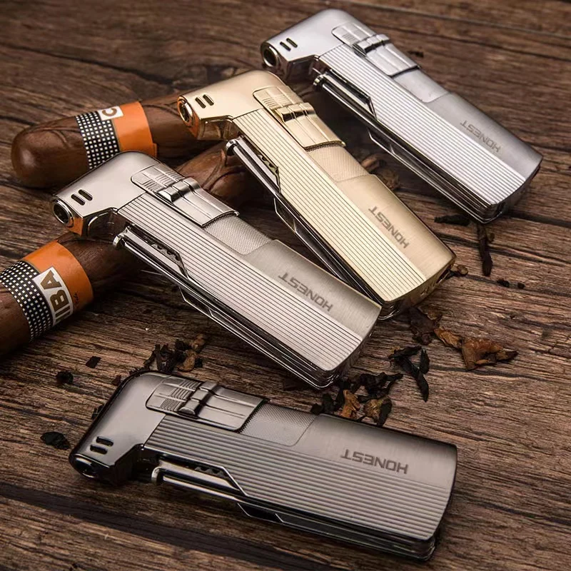 Butane Jet Lighter with Pipe Tool Pipe Rod Lighter Multifunction Gas Lighter Free Fire Compact Cigarette Accessories Cigar Man 3