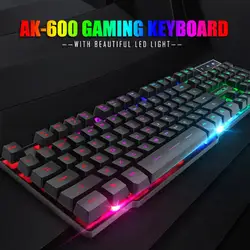 Gaming Keyboard Consumer Electronics Keyboard Tech Gadget with LED Light Useful Gamer Keyboard with Liquid Diversion Hole