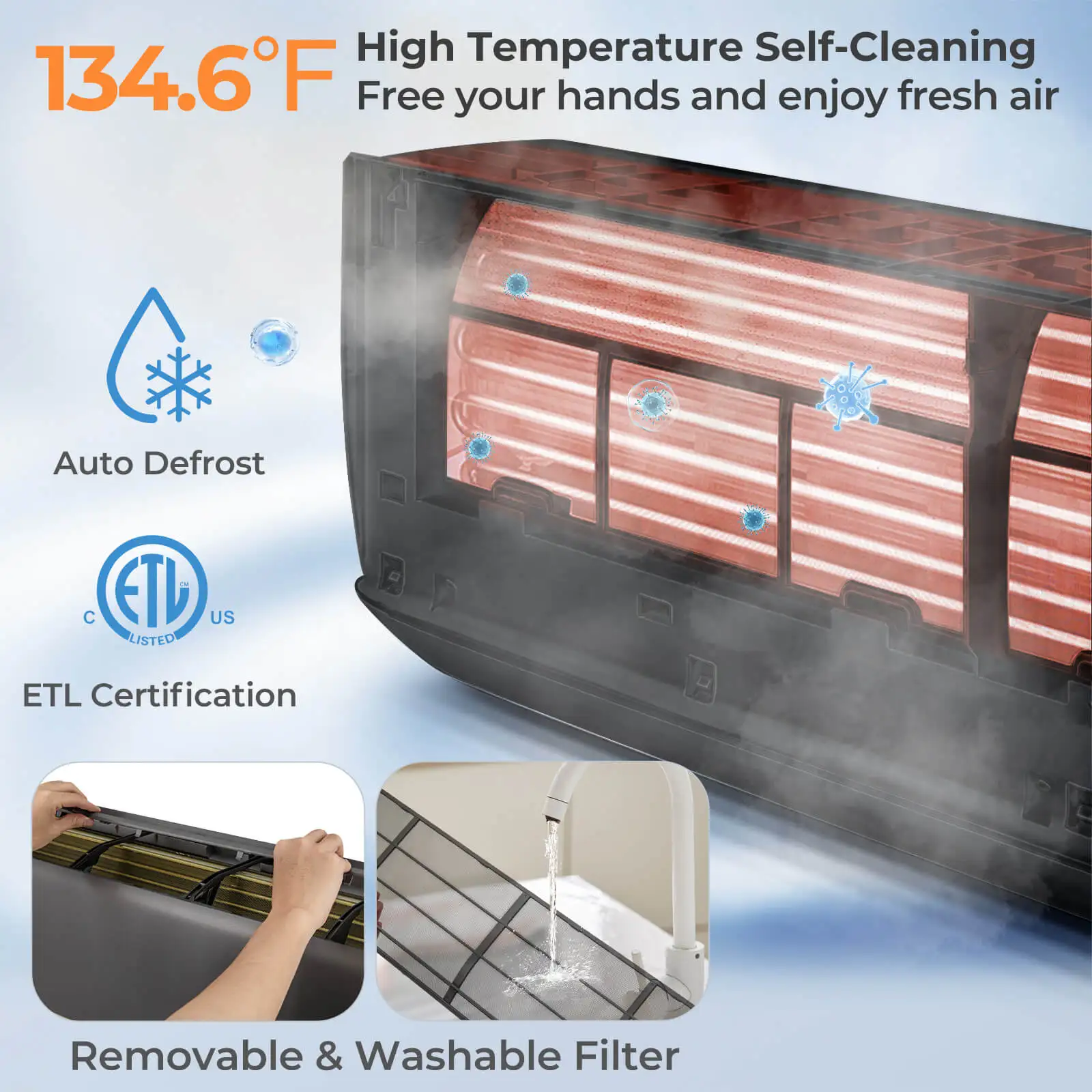 12000 BTU Mini Split Air Conditioner & Heater w/ Heat Pump 6