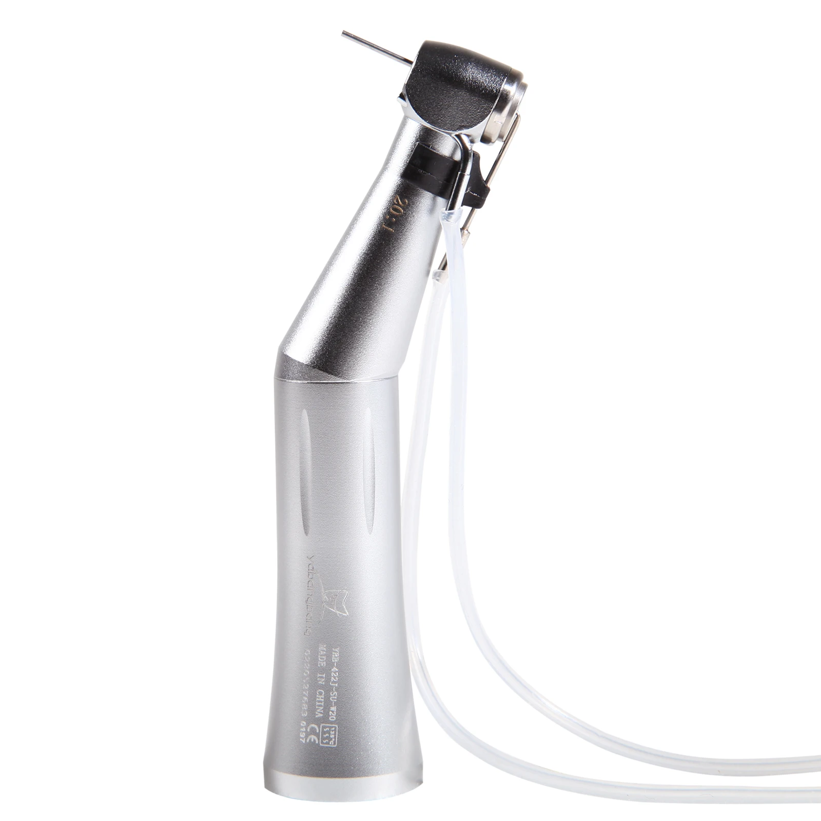 

Den tal 20:1 Contra Angle Push Button Handpiece Dentist Surgical Turbine Internal & External Irrigation Fit Motor