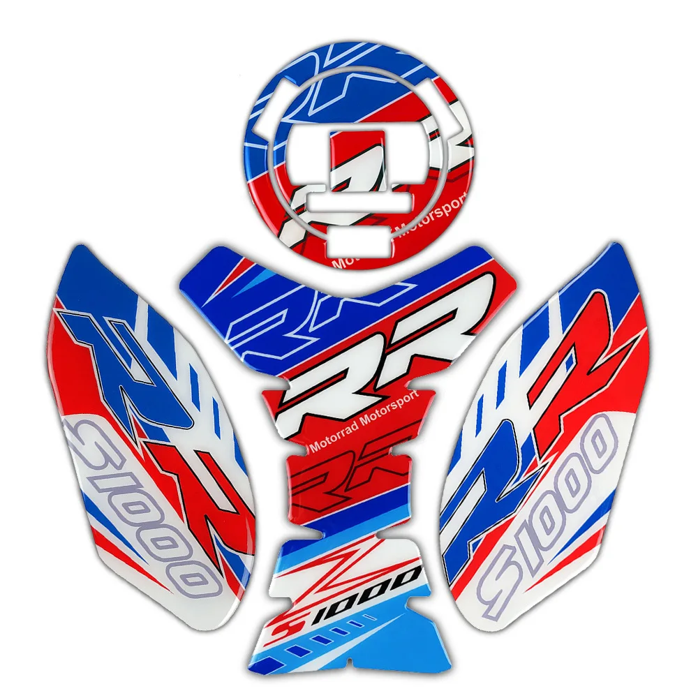 

3D Motorcycle Fuel Tank Sticker for BMW S1000RR Anti-slip Anti-scratch Personalized Decorative Decal Modification Accessories