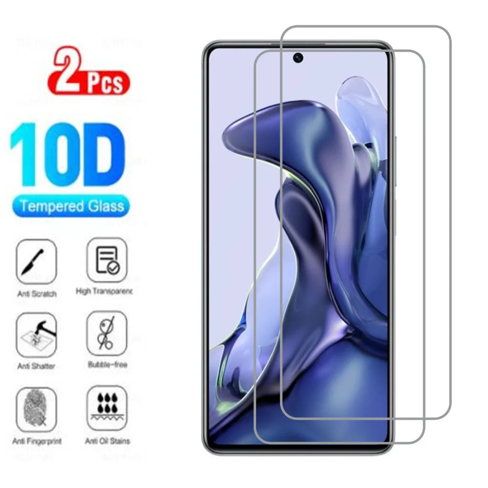 2Pcs Original 9H Protective Tempered Glass For Xiaomi 11T Pro 6.67" 21081111RG 2107113SG Phone Screen Protector Cover Film |