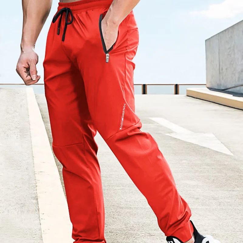 Men's Pants Summer Quick-drying Ice Silk Casual Pants Mens Ultra-thin Elastic Nine-point Loose Drape Solid Pants Men's Clothing 5