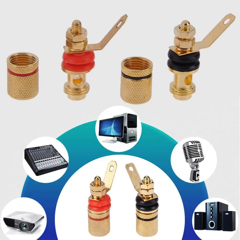 1/2/3 Pair 307 Gold-Plated Binding Post Speaker Speaker Terminal Audio Terminal 4mm Banana Plug Socket