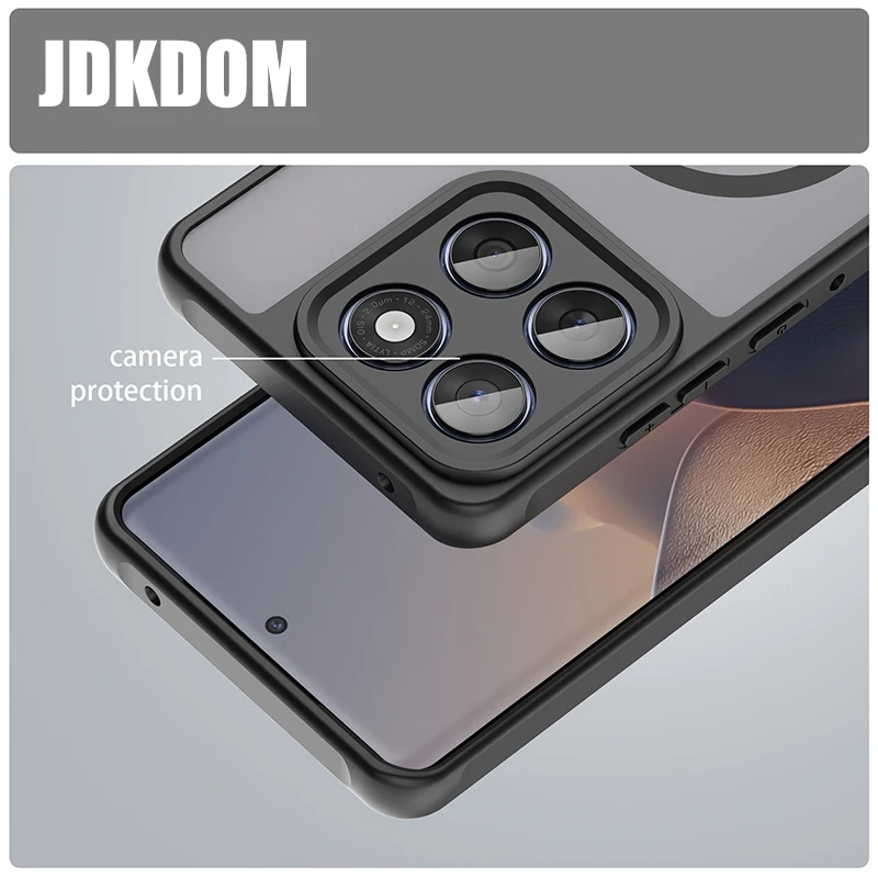Matte Clear Magnetic Shockproof Translucent Phone Case