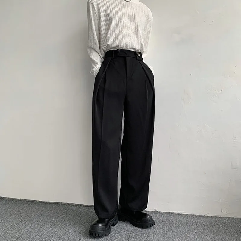 2023 New Black Suit Pants Men Fashion Social Mens Dress Pants Korean Loose Oversized Wide Leg Pants Mens Formal Trousers M-2XL 5