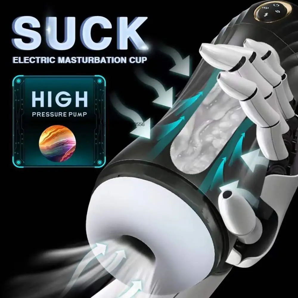 Electric Masturbation Cup For Men With Oral Suction And Vibration_voghion.com