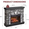 Electric Fireplace with Mantel, 42" Fireplace TV Stand with 23'' Freestanding Electric Fireplace Heater, Remote Control 3