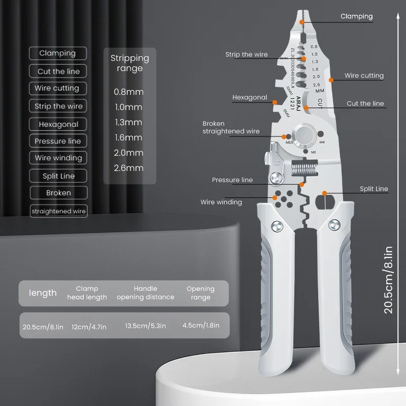 Multi-Function Automatic Wire Stripper and Crimping Tool