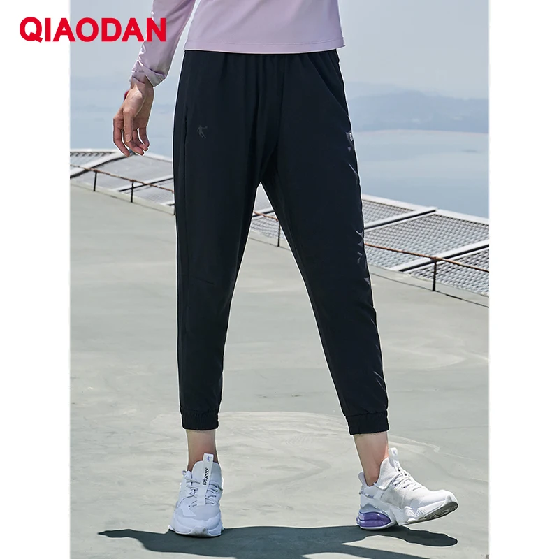 QIAODAN 여성용 바지 신축성 있는 통기성 발목 길이 스웨트 팬츠 2026 새로운 속건성 캐주얼 스포츠 바지 XYK1296240