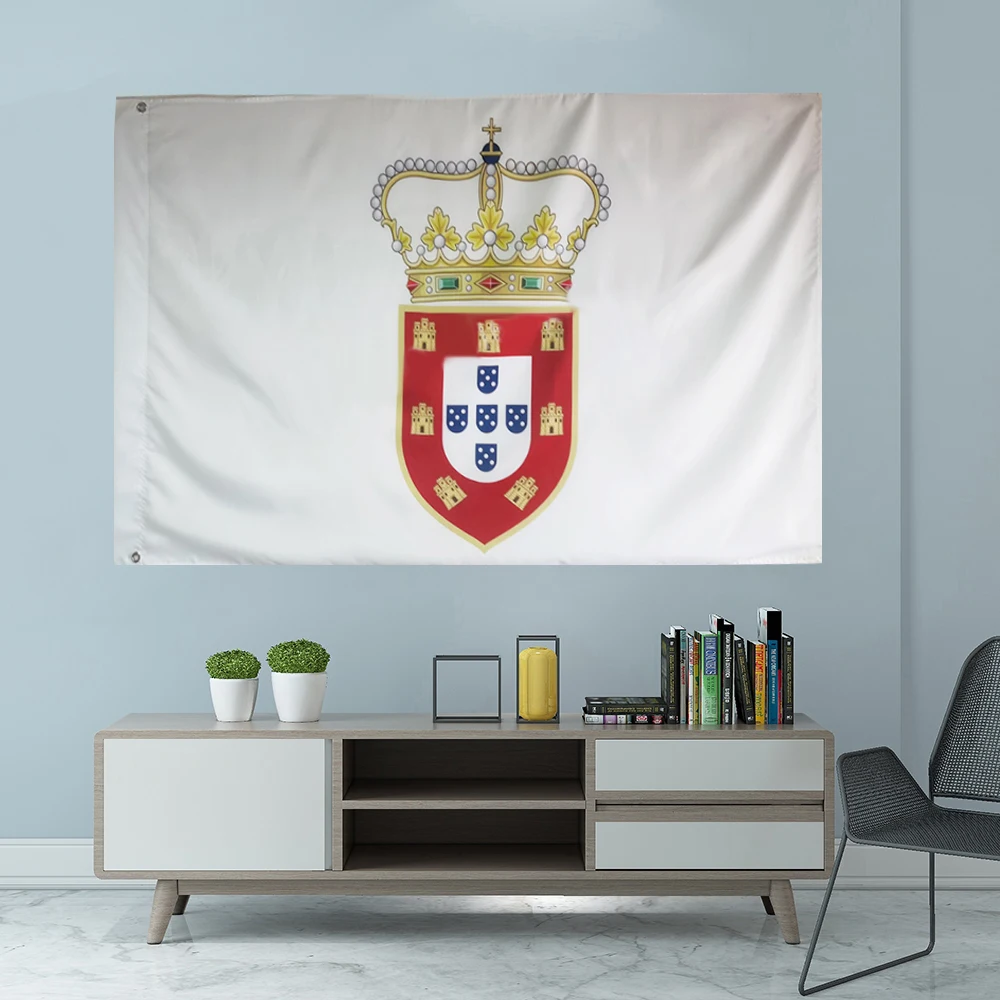 

Portuguese Fort Of Malacca Flag Of Portugal (1578) Graphic Custom Printed Hanging Banner Shaft Cover Grommets 3X5FT 90X150CM