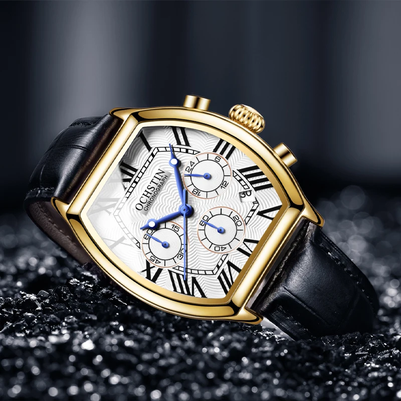 OCHSTI's Hot selling 2024 Leisure Fashion Commander Series Multi functional Quartz Movement Waterproof Watch Men's Quartz Watch