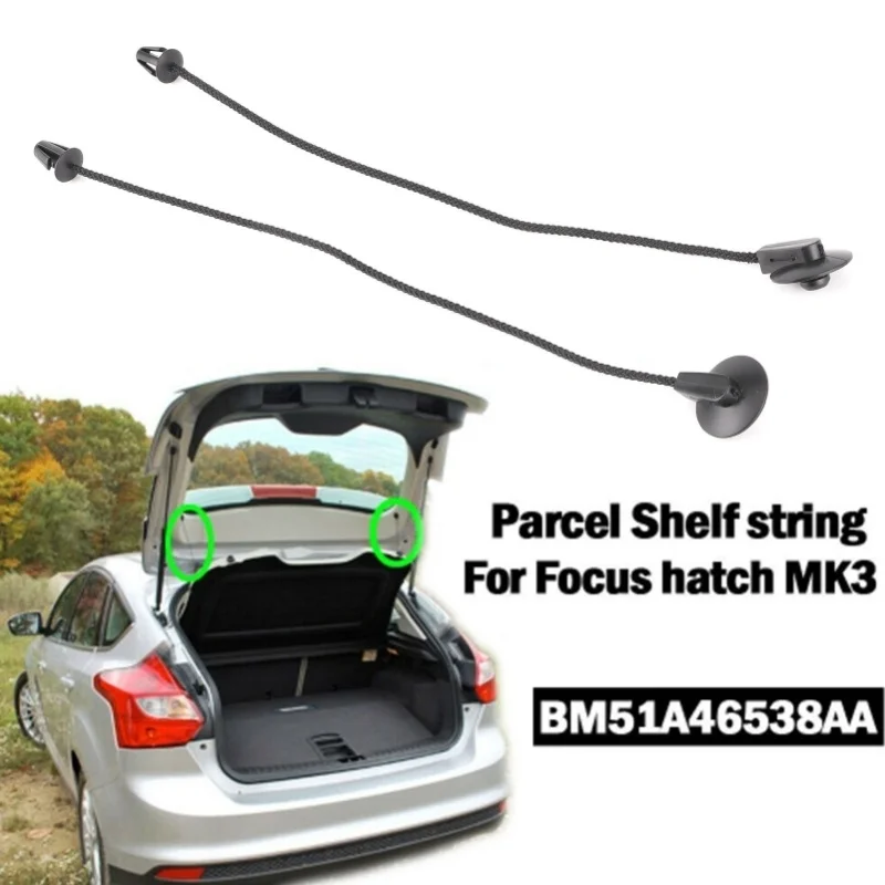 2pcs 소포 선반 고정 코드 타이 다운 스트랩 스트링 CV6Z5846538A 포드 포커스 MK3 2012-2017에 적합