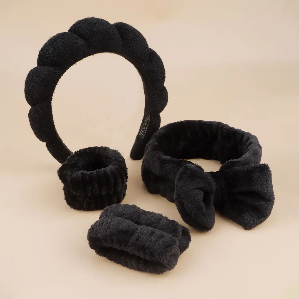 Skincare Essentials Set: Spa Headbands & Wristbands