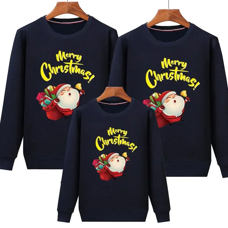 thumbnail image 1 of Sudadera con capucha y manga larga para madre e hijo, jersey con estampado navideño, blusa familiar a juego, 1 of 5