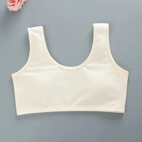 십대 소녀 훈련 브래지어, 어린 소녀 브래지어 속옷, 솔리드 코튼 레터 프린트 속옷, 어린이 브래지어, 로트당 3 개 2