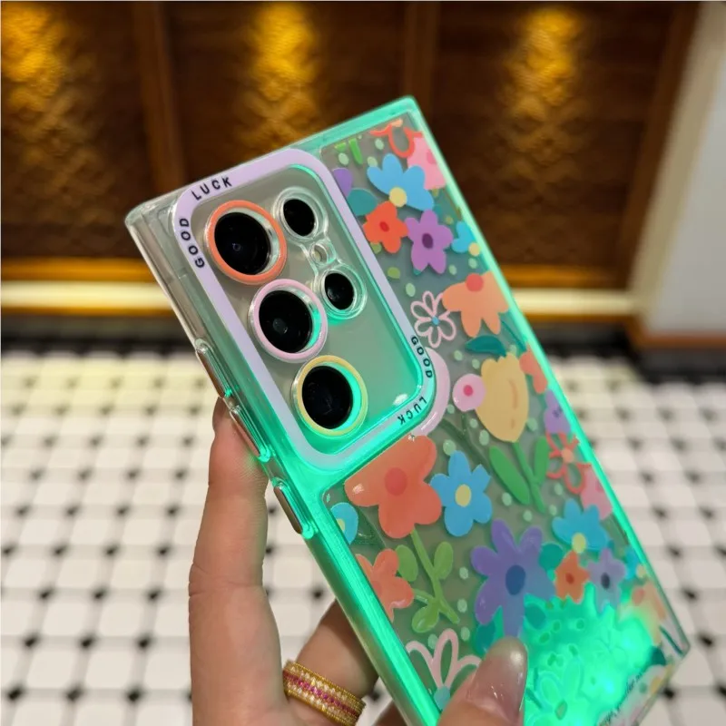 Luminous Floral Design Fashion Trend Phone Case Cover