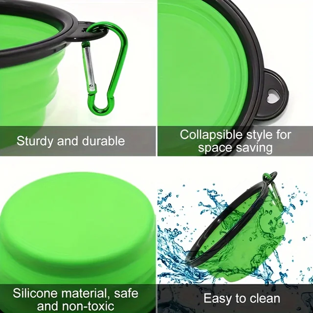 Portable Folding Water Bowl, Portable Pet Food Bowl, Collapsible And Durable TPR Cat And Dog Food Bowl, Travel Bowl 6