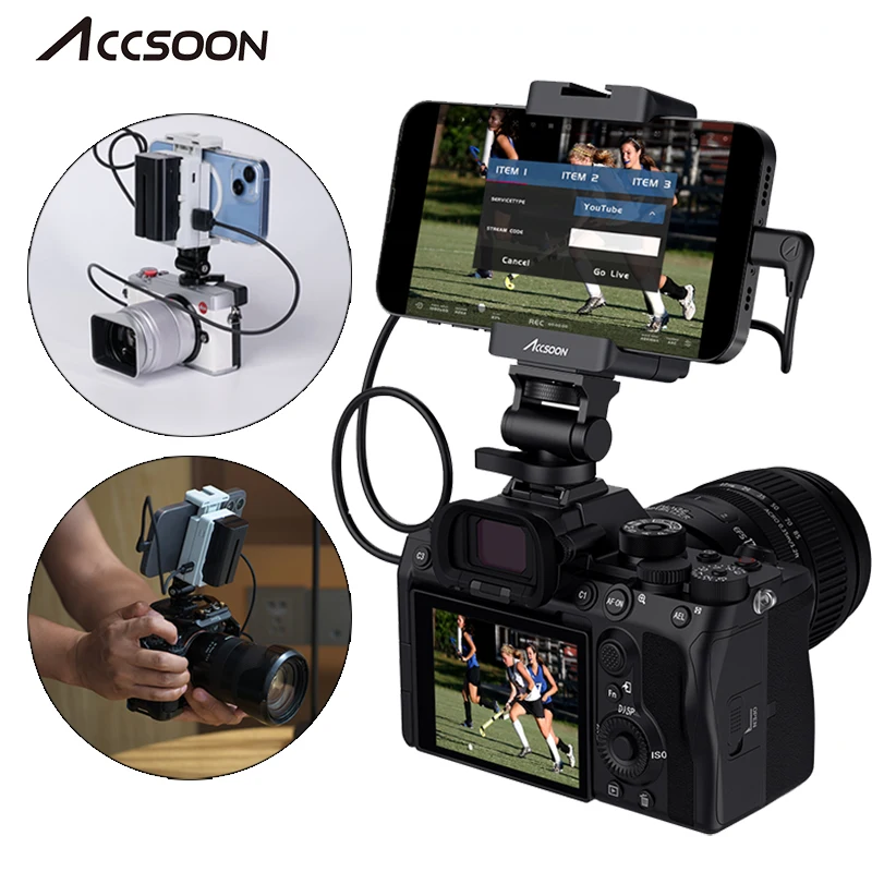 ACCSOON Seemo IOS capture card For iPhone iPad Monitor SLR Mirrorless Camera Image Transmission Live Streaming and Video Record