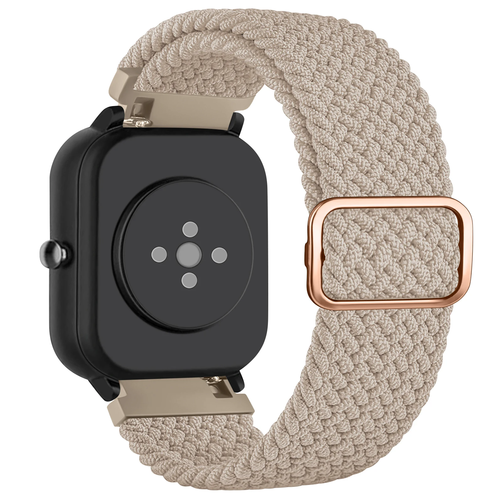 20mm Elastic Weave Smartwatch Strap, Adjustable and Comfortable Band