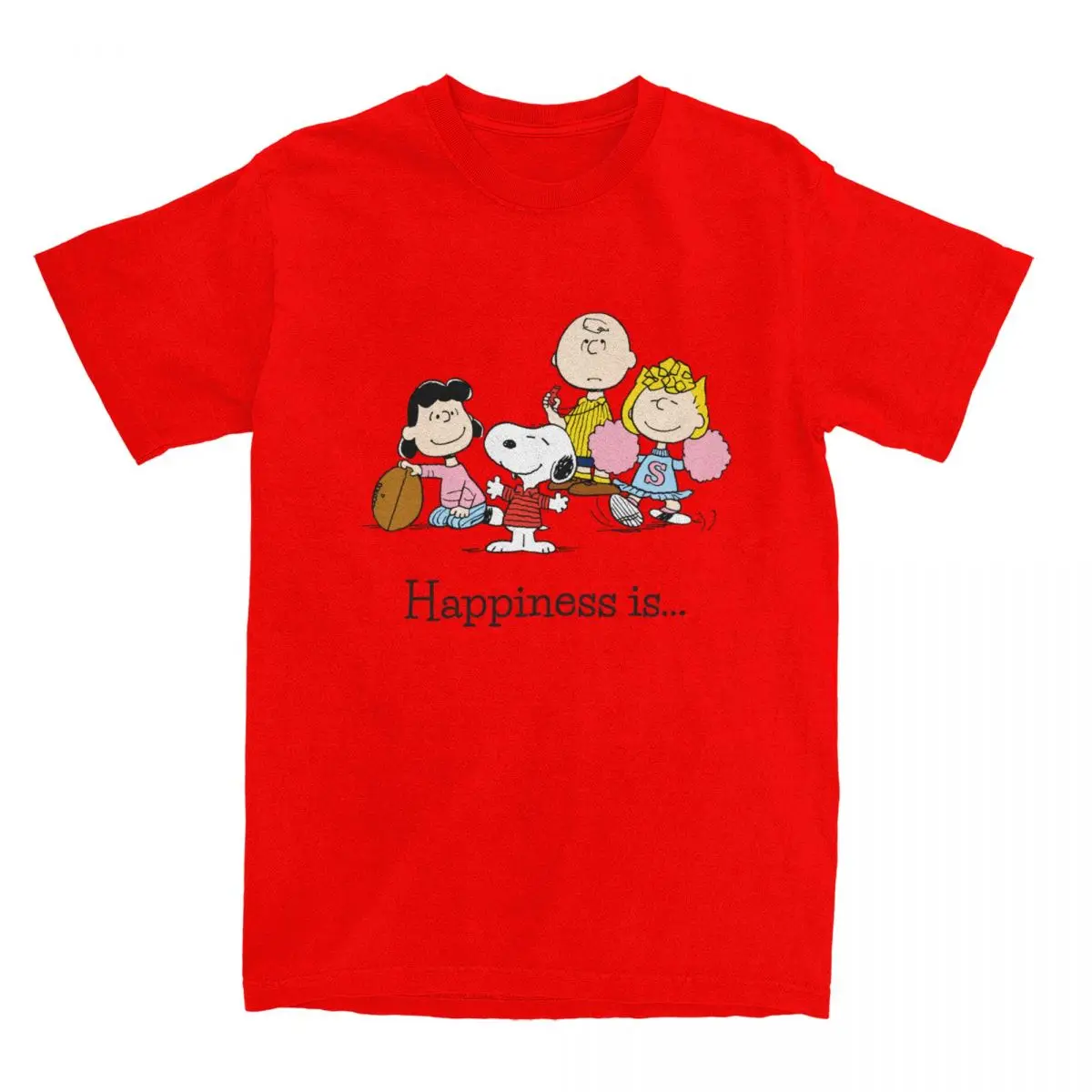 Camiseta divertida de Peanuts, Snoopy y Charlie Brown para hombres y mujeres, camiseta de algodón con estampado de dibujos animados lindos