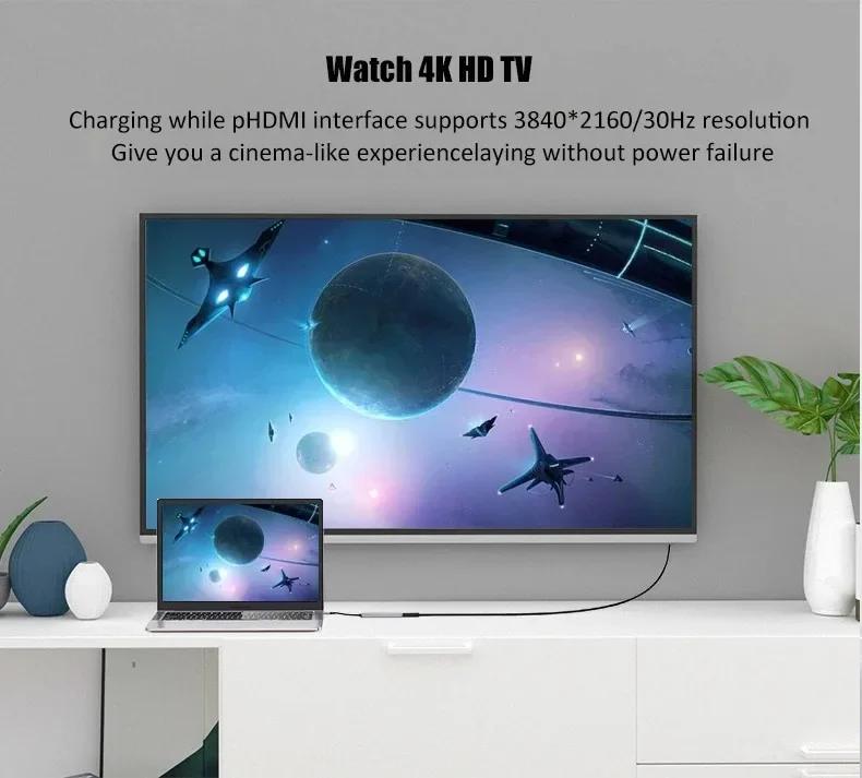 USB C HUB 4K 30Hz Docking Station Type C to HDMI-Compatible  SD TF USB 3.0 2.0 PD87W for MacBook iPad Huawei Sumsang Phone