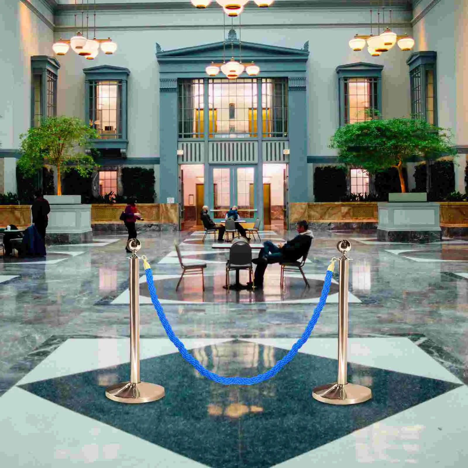 Guardrail Rope Isolation Lanyard Barrier Tape Stanchions Ropes Crowd Control Rope With Hooks Queue Barrier Line