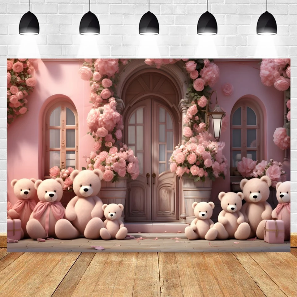 Aoihrraan 3 X 2 M Pink Blooming Backdrop Romantic Paper Flowers Floral - View #7