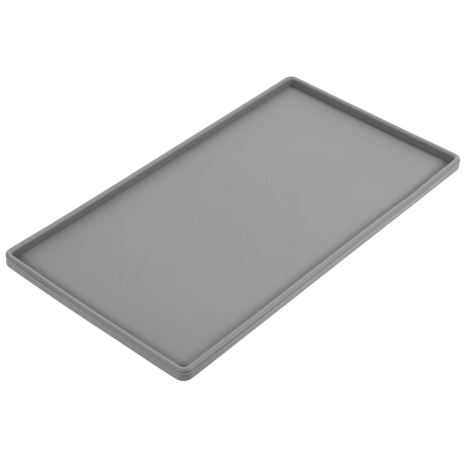 Non-slip Mat Vanity Tray Bath Tub Silicone Storage Plate Toilet Tank Small For Bathroom Jewelry Organizer