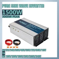 12 V/24 V 120 V/220 V 1500W SE Pure Sine Wave อินเวอร์เตอร์แบตเตอรี่ลิเธียม 36V 48V DC ถึง 110V 130V 230V 240V AC Off Grid Power Converter 1