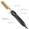 Electric Hot Heating Comb Hair Straightener Curler Flat Irons Wet Dry Hair Iron Straightening Brush Hair Styling Tools 2