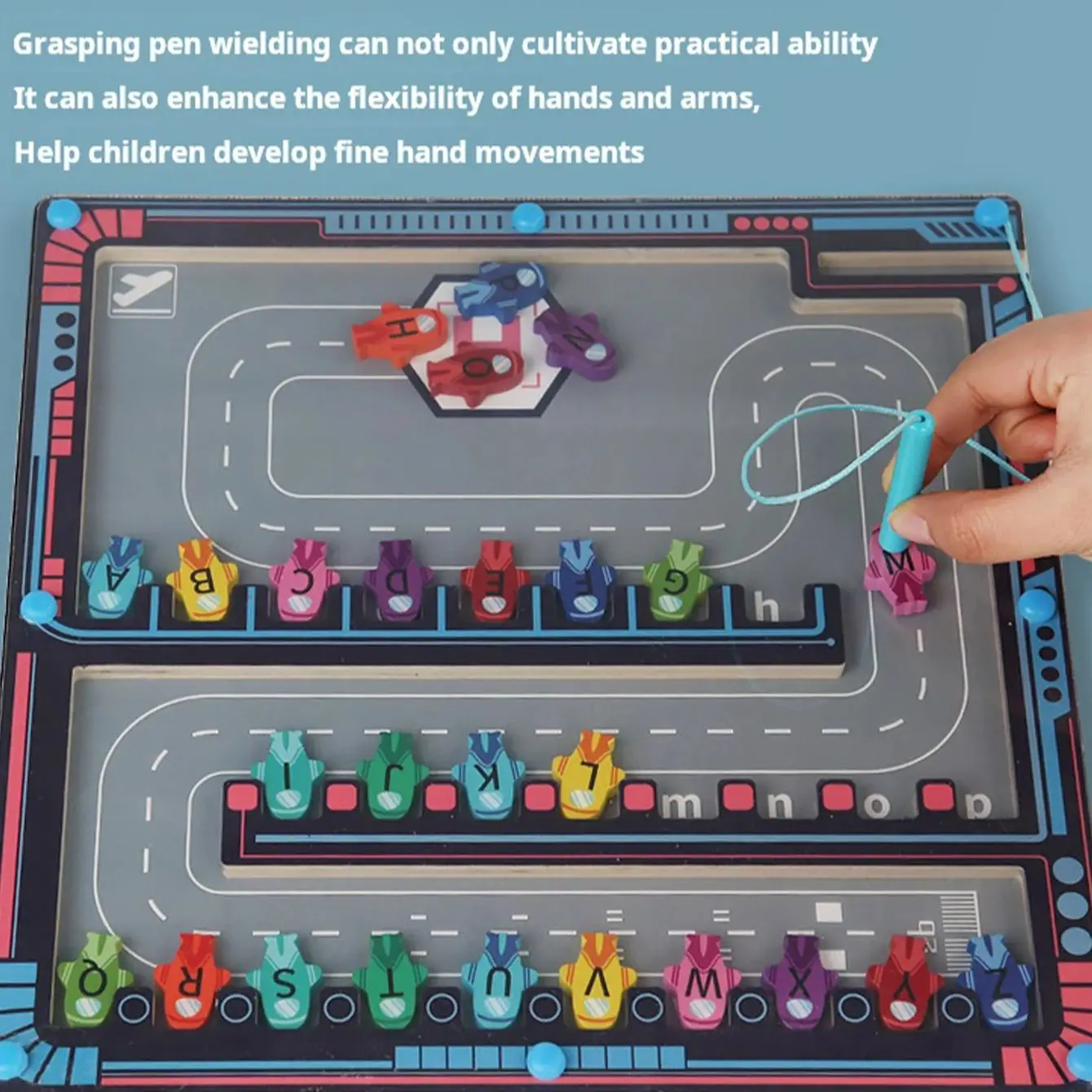 Children's Wooden Letter Matching Maze Educational Toy Walking Board Logical Thinking Enlightenment Hands-On Toys