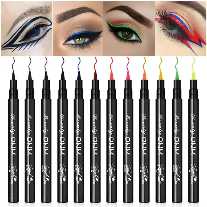 

Colors Liquid Eyeliner Pen Liquid Colorful Eye Liner Pen Matte Neon Eyeliner Waterproof Black Felt-Tip Eye Liner Pencil