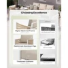 Aluminum Outdoor Patio Furniture Set,HDPE Rope 4 Piece Modern Sectional Conversation Sets with Dual-Layer Coffee Table, 2