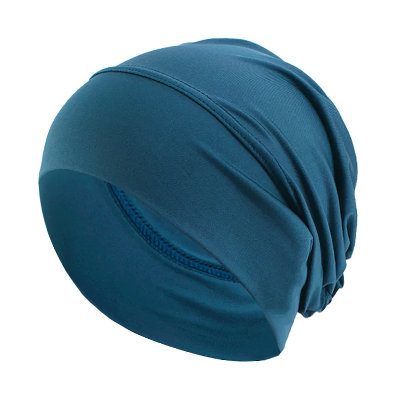 Ramadan Einfarbig Frauen Muslimischen Hijab Caps Wrap Kopf Weiche Elastische Turban Motorhaube Chemo Kappe Kopfschmuck Tragbare – Detail 12
