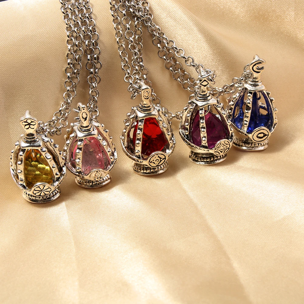 Anime Puella Magi Madoka Magica Soul Gem Necklace Crystal Pendant Ring Cosplay Costumes Jewelry Set Accessories Prop
